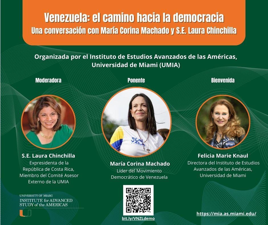 Venezuela: camino hacia democracia, una conversación con María Corina Machado y SE Laura Chinchilla poster